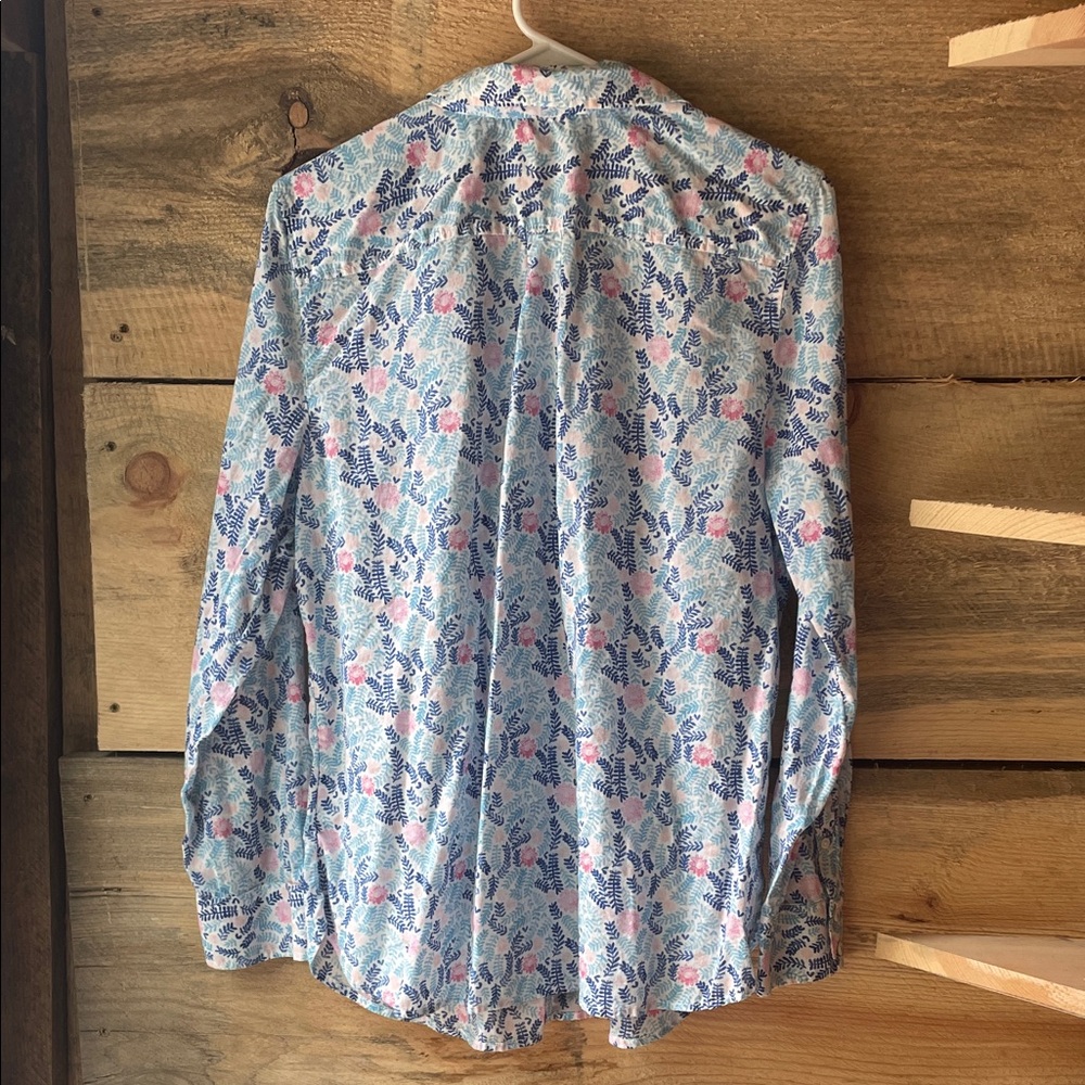 Talbots Leaf Print Button Down - image 7